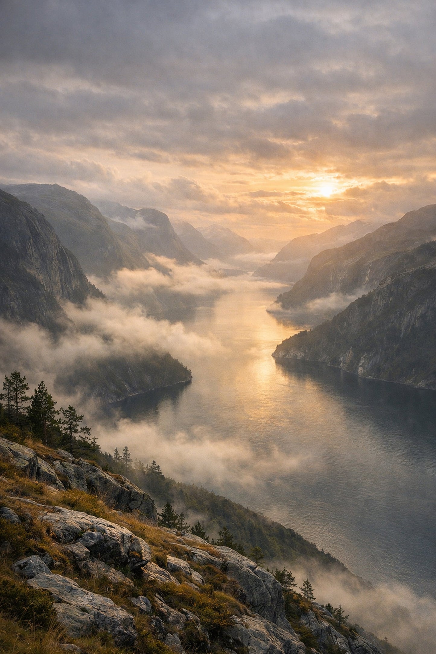 Gyllen Fjordmorgen