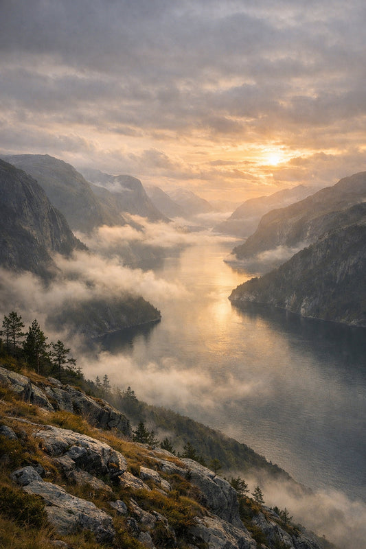 Gyllen Fjordmorgen
