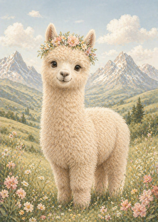 Alpakka i Blomstereng