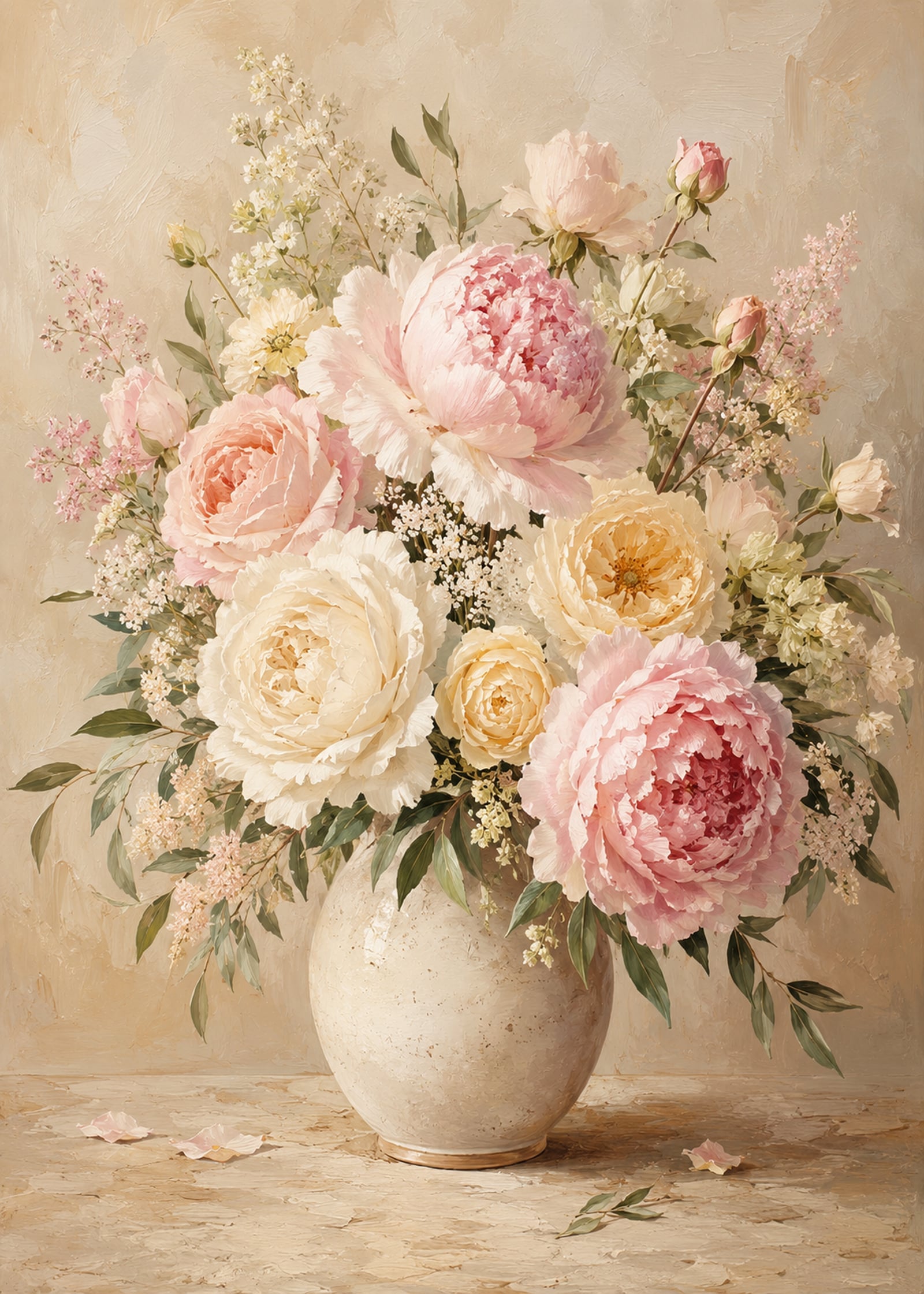 Pastellblomster i Vase