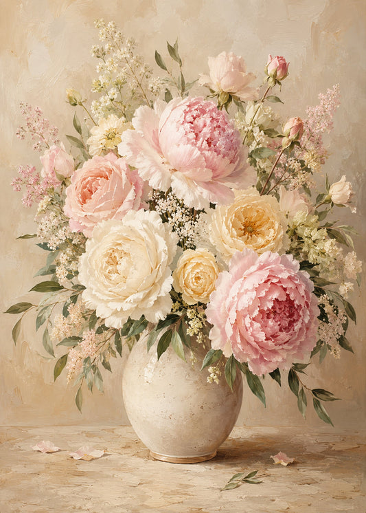 Pastellblomster i Vase
